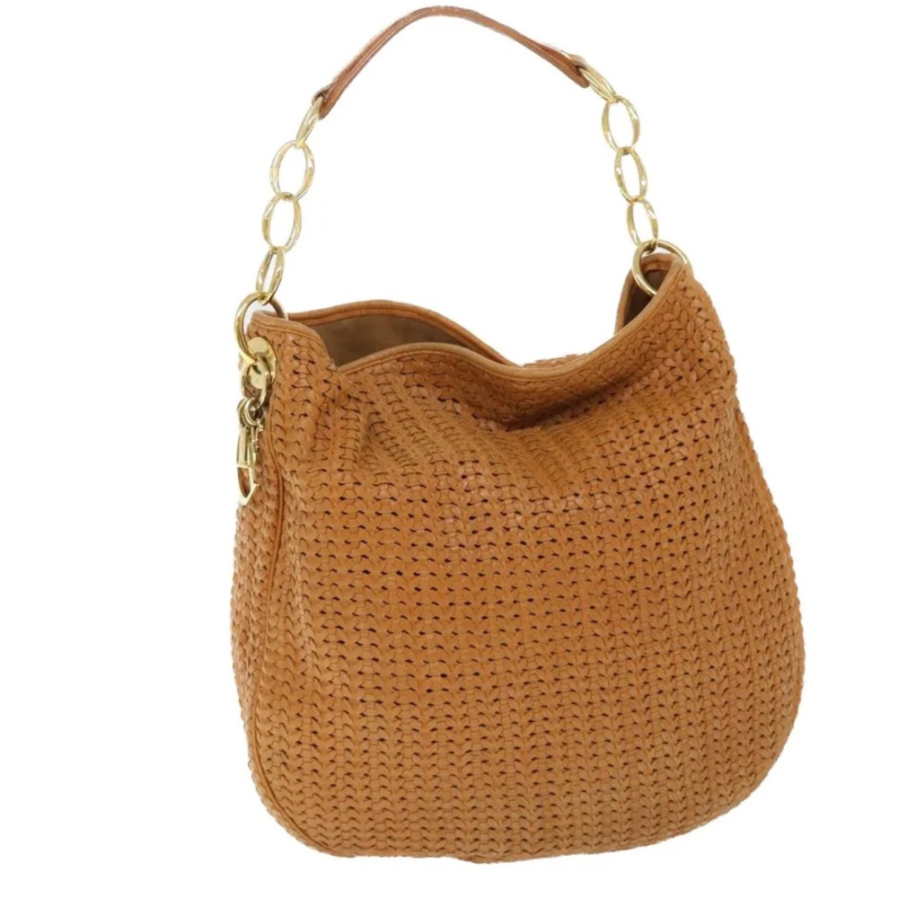 Christian Dior woven leather bag